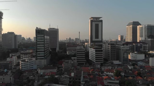 Aerial view of Monumen Nasional. Jakarta, Indonesia