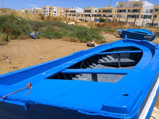 Obraz premium bleu boat