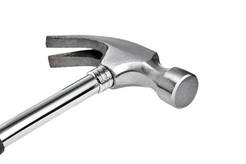 metal claw hammer head isolated on white background