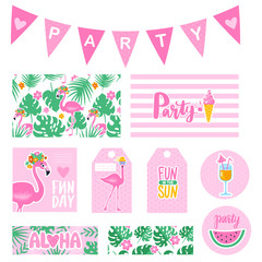 Vector summer party collection