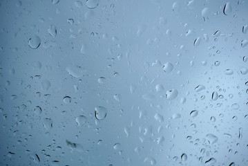 drops of water on the glass