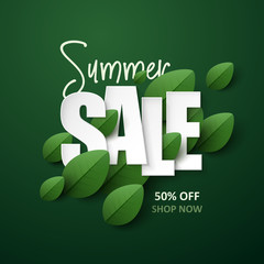 Summer sale background. Vector illustration.
