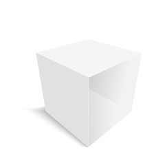 Blank of opened cardboard box. Vector.