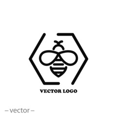 honey bee logo vector