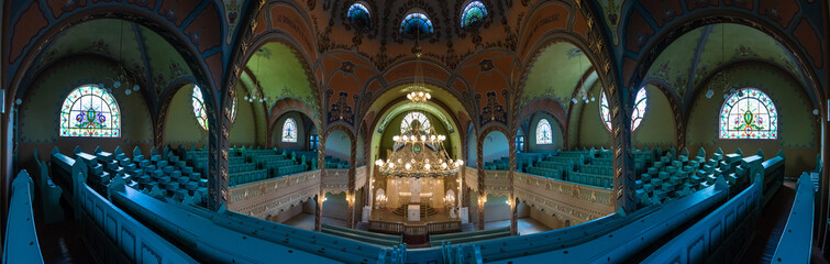 Renovated Jewish Synagogue from the inside, Serbia - obrazy, fototapety, plakaty