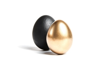 Black and golden egg