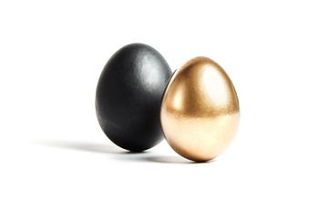 Black and golden egg