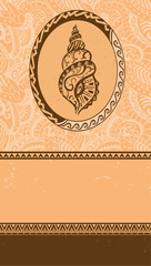 Ethnic vintage ornament greeting card