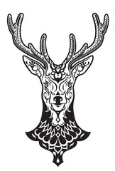 Ethnic ornamented deer