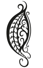 Abstract composition of the ornaments in the style of the Maori
