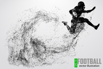 Silhouette of a football player. Vector illustration © matrosovv