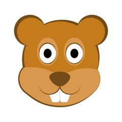 Fototapeta premium Happy beaver avatar