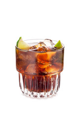 Cuba libre traditional cocktail
