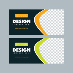 Creative banner design. Facebook cover. Orange and green brochure. Sale card. Gift card. Gift voucher