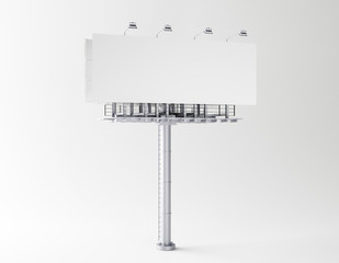 Empty billboard on white background © Who is Danny