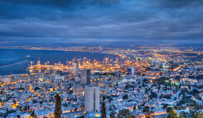 Haifa at night