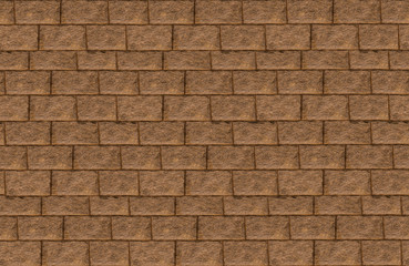 brown stone pattern row of rectangular tiles, group of cobblestones folded background