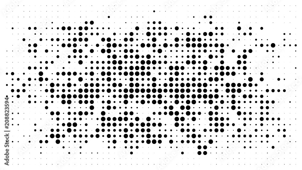 Wall mural halftone dotted background. halftone effect vector pattern. circle dots isolated on the white backgr