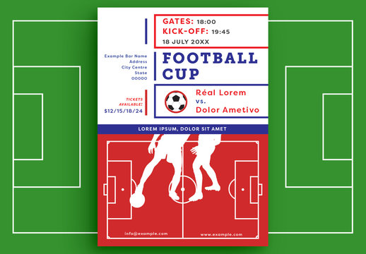 Football/Soccer-Themed Event Poster Layout