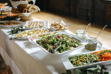 Buffet at a wedding