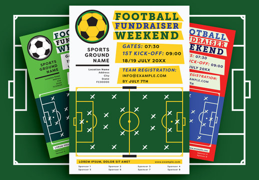 Football/Soccer-Themed Event Poster Layout Set