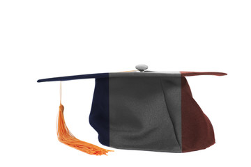France flag on Graduation Cap