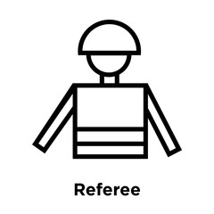 Referee icon vector sign and symbol isolated on white background, Referee logo concept, outline symbol, linear sign