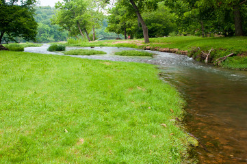 Naklejka premium Small islands in the river