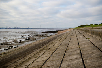 The sea front on the Isle of Grain