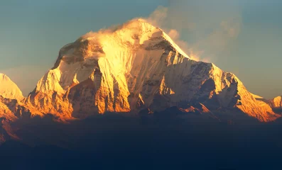 Fotobehang Dhaulagiri Mount Dhaulagiri morning panoramic view