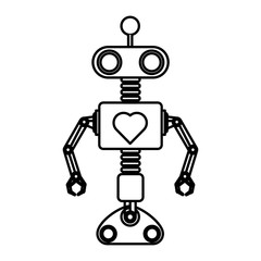 robot machine isolated icon vector illustration design
