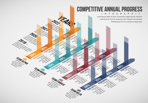 Annual Progress Bar Infographic