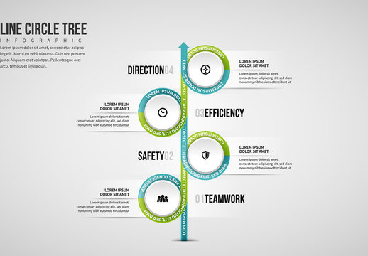 Circle Tree Arrow Infographic
