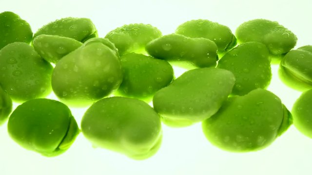 Fava beans on a white background