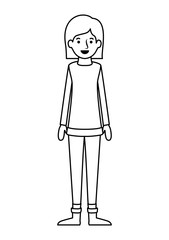 beautiful woman avatar character vector illustration design