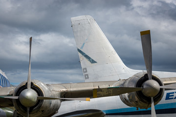 Fototapeta na wymiar Old airplanes in storage