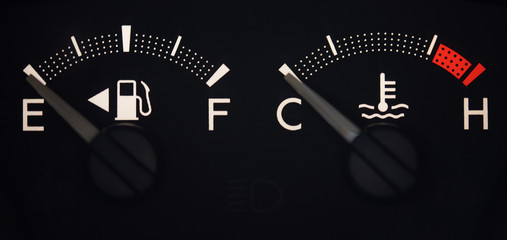 Fuel and tempreture indicators