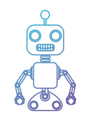 robot machine isolated icon vector illustration design