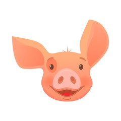 head of pink pig