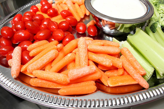 Carrots, Tomatoes Celery ad Dip 
