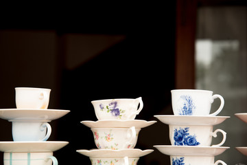 group of coffee cups