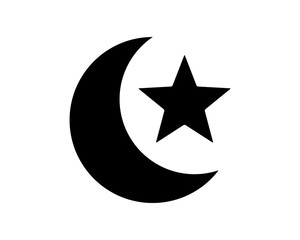 moon star guide icon design illustration,glyph style design, designed for web and app