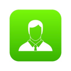 Manager icon digital green for any design isolated on white vector illustration