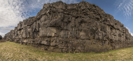 Rocky Cliff - Tectonic Plates in Þingvellir National Park