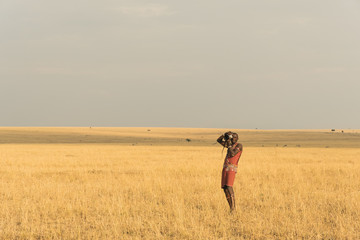 Masai man taking photos