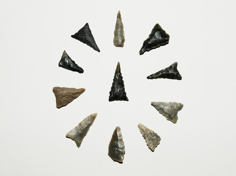 Native American artifacts - Hamilton triangles from the Woodland culture in the Tennessee Valley area - Found in Elk River watershed