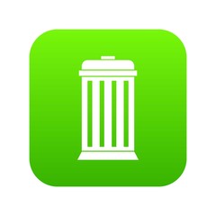 Trash can in simple style isolated on white background vector illustration