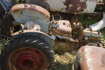 Old and abandoned tractor.