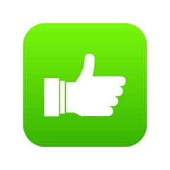 Thumb up sign in simple style isolated on white background vector illustration