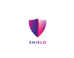 Vector protected, security, shield illustration.